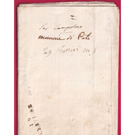 MARQUE 19 CERVIONNE CORSE VOYAGE SOUS BANDE INDICE 18 AN5 1797 LETTRE COVER