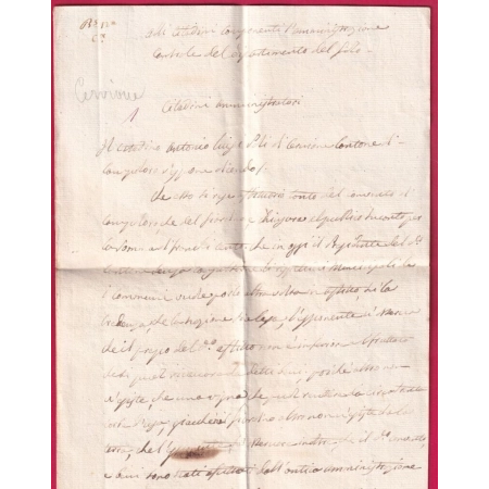 MARQUE 19 CERVIONNE CORSE VOYAGE SOUS BANDE INDICE 18 AN5 1797 LETTRE COVER