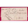 CAD TYPE 22 PIEDICROCE CORSE FRANCHISE LE MAIRE DE CARCHETO 1861 POUR AJACCIO LETTRE COVER