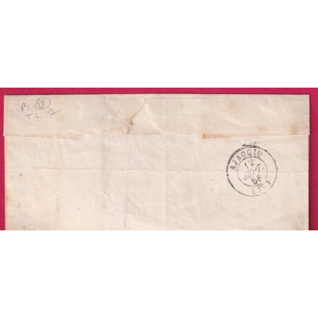 CAD TYPE 22 VEZZANI CORSE TAXE LOCALE 1 POUR AJACCIO LETTRE COVER