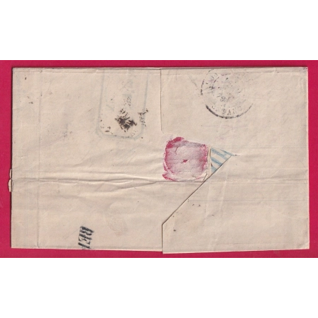 N°71 + 91 LE HAVRE SEINE INFERIEURE POUR PARIS 1879 LETTRE COVER