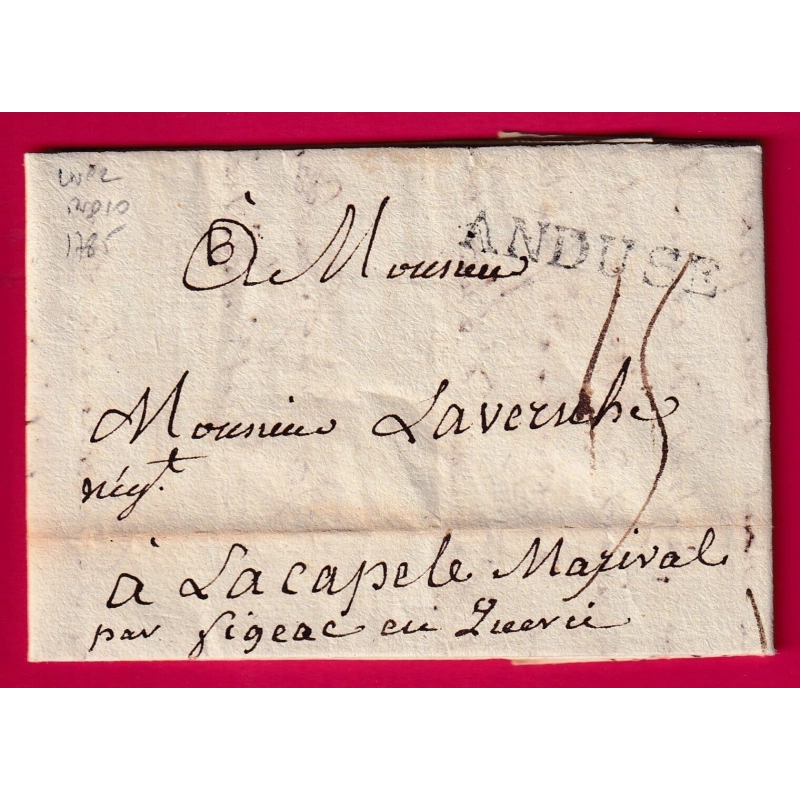 MARQUE ANDUSE GARD LENAIN N°2 LA CAPELLE MARIVAL LOT 1785 INDICE 10 LETTRE COVER
