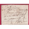DOUBLE CURSIVE 72 LA QUEUE MONTFORT LAMAURY POUR PARIS 1819 INDICE 21 LETTRE COVER