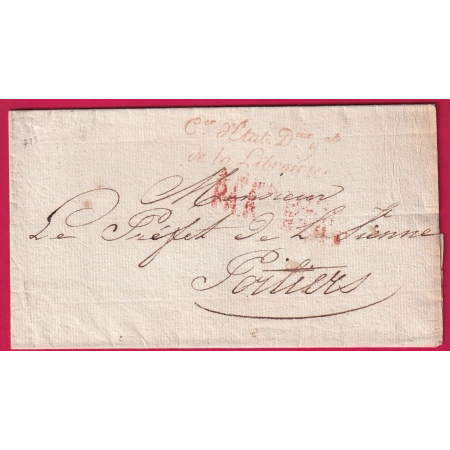 FRANCHISE POLICE GENERALE DE L'EMPIRE POUR LAON AISNE LETTRE COVER