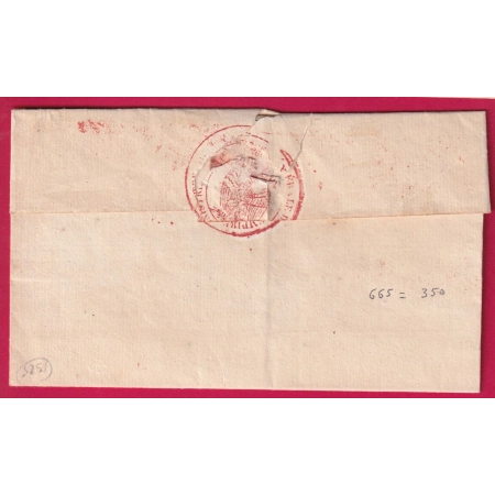 FRANCHISE POLICE GENERALE DE L'EMPIRE POUR LAON AISNE LETTRE COVER
