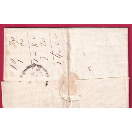 DOUBLE CURSIVE 63 TOURNAY BASSES PYRENEES 1829 POUR TOULOUSE LETTRE COVER