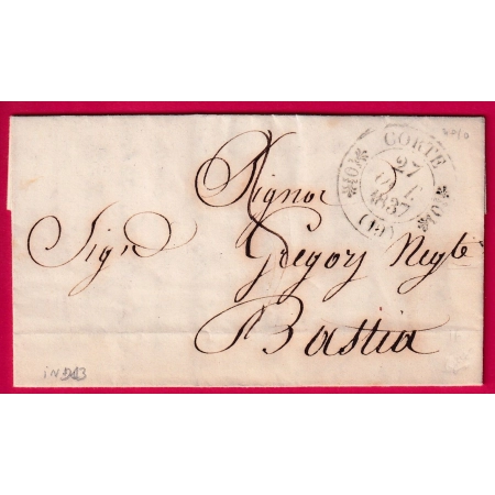 CAD TYPE 11 CORTE CORSE POUR BASTIA INDICE 13 LETTRE COVER