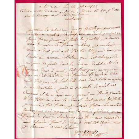 CAD TYPE 15 SALIES BASSES PYRENEES BOITE RURALE ROUGE F AUTERIVE DECIME RURAL POUR BORDEAUX LETTRE COVER
