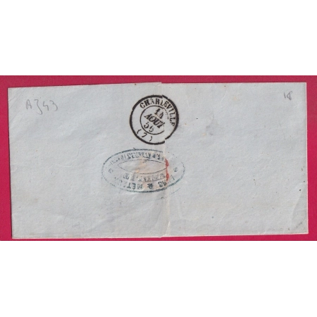 N°14 APRES LE DEPART LINEAIRE PC 208 AVESNES SUR HELPE NORD POUR CHARLEVILLE ARDENNES LETTRE COVER