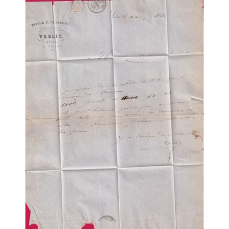 N°14 APRES LE DEPART LINEAIRE PC 208 AVESNES SUR HELPE NORD POUR CHARLEVILLE ARDENNES LETTRE COVER