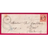 N°23 GC 3051 PUYOO BASSES PYRENEES CAD TYPE 22 POUR DAX LANDES LETTRE COVER