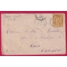 N°.92 CAD JAFFA SYRIE BFE 1884 INDICE 18 POUR CAEN CALVADOS ISRAEL LETTRE COVER