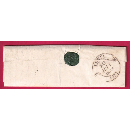 CAD TYPE 13 ALAIS GARD BOITE RURALE K LES PLANS + DECIME RURAL POUR MARSILLARGUE HERAULT 1838 LETTRE COVER