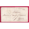 MARQUE SARDE SOSPELLO SOSPEL ALPES MARITIMES 1837 POUR NICE ITALIE ITALIA LETTRE COVER