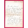 FRANCHISE LE GENERAL GALLIFFET + TEXTE SIGNE POUR PARIS ET BILLET DE RECOMMANDATION 1890 LETTRE COVER