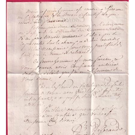 FRANCHISE LE SECRETAIRE GAL DU CONSEILLER D'ETAT PARIS 1813 POUR CLERMONT FERRAND PUY DE DOME LETTRE COVER