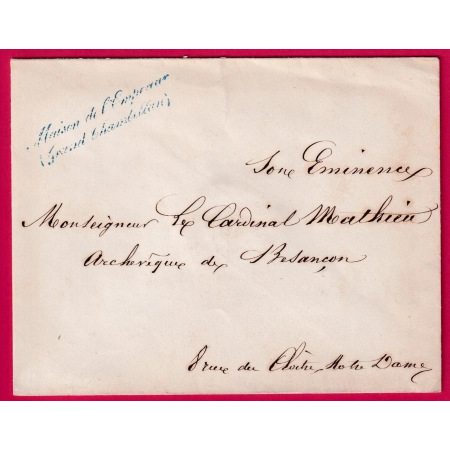 FRANCHISE MAISON DE L'EMPEREUR GRAND CHAMBELLAN POUR BESANCON DOUBS LETTRE COVER