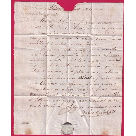 MARQUE P29P ALAIS GARD 1811 POUR BORDEAUX INDICE 10 LETTRE COVER