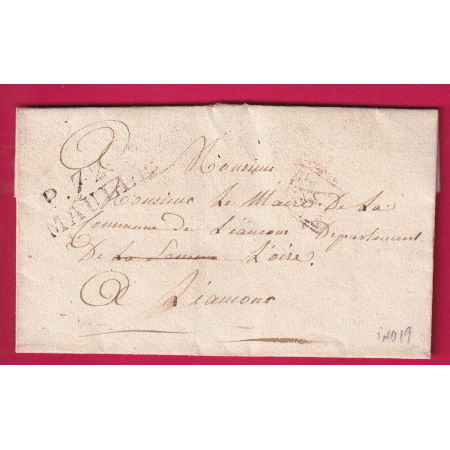 MARQUE P72P MAULLE SEINE ET OISE POUR LIANCOUR OISE INDICE 19 LETTRE COVER