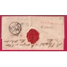 DEBOURSE DEB VERSAILLES EN ROUGE 1823 POUR PARIS INDICE 19 DEPART CLERMONT FERRAND PUY DE DOME LETTRE COVER