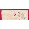 MARQUE P24P PONTARLIER UTILISE EN MARQUE D'ENTREE DEPART PP MORGES SUISSE 1826 POUR RENNES ILLE ET VILLAINE LETTRE COVER