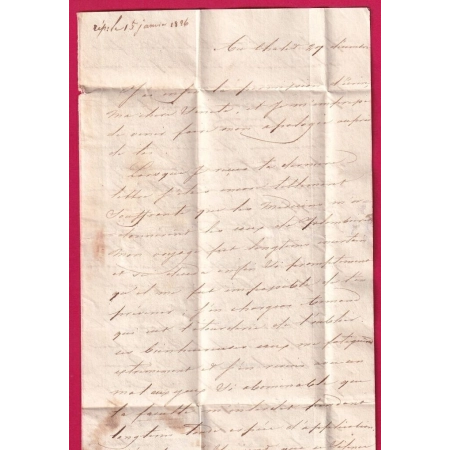 MARQUE P24P PONTARLIER UTILISE EN MARQUE D'ENTREE DEPART PP MORGES SUISSE 1826 POUR RENNES ILLE ET VILLAINE LETTRE COVER