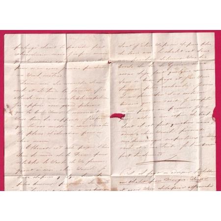 MARQUE P24P PONTARLIER UTILISE EN MARQUE D'ENTREE DEPART PP MORGES SUISSE 1826 POUR RENNES ILLE ET VILLAINE LETTRE COVER
