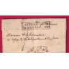 MARQUE ESSAI FEVRIER 1828 VERSAILLES SEINE ET OISE POUR DOLE JURA INDICE 23 LETTRE COVER