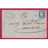 N°60 BELLE VARIETE BOULE DEVANT LE MENTON CONVOYEUR STATION ALAIS GARD POUR MARSEILLE LETTRE COVER