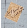 N°58 ANNULATION PLUME BLANCKAERT SUR FACTURE BIJOUTIER HORLOGER PARIS 1873 SIGNE CALVES LETTRE COVER