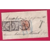 TIMBRE BELGE BINCHE BELGIQUE 1884 TAXE A 40C TYPE DUVAL 30 +10 POUR ARRAS PAS DE CALAIS LETTRE COVER