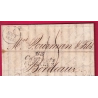 DOUBLE CURSIVE 63 CAUTERETS ARGELLEZ HAUTES PYRENEES POUR BORDEAUX 1828 INDICE 20 LETTRE COVER