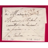 LETTRE ADRESSEE AU BAGNE DE TOULON MARQUE P29P BAGNOLS GARD 1825 POUR TOULON VAR CENSURE DANS TEXTE  LETTRE COVER