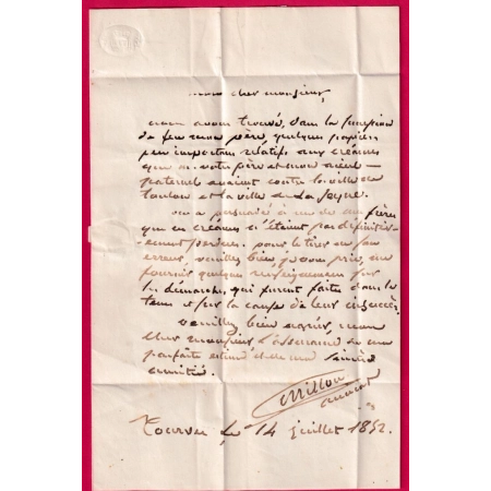 CURSIVE 78 TOURVES VAR POUR AIX EN PROVENCE INDICE 11 LETTRE COVER