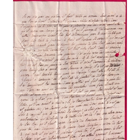 DOUBLE CURSIVE 63 MAUBOURGUET VIC EN BIGORRE HAUTES PYRENNES 1830 POUR MURET HAUTE GARONNE INDICE 18 LETTRE COVER