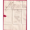 MARQUE 72 VERSAILLES SEINE ET OISE 49X11 1821 INDICE 15 POUR PARIS TAXE MODIFIEE LETTRE REUTILISEE PARIS COVER