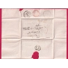 MARQUE 72 VERSAILLES SEINE ET OISE 49X11 1821 INDICE 15 POUR PARIS TAXE MODIFIEE LETTRE REUTILISEE PARIS COVER