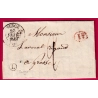 CAD TYPE 13 VENCE VAR BOITE RURALE L GARROS DECIME RURALE POUR GRASSE ALPES MARITIMES 1842 LETTRE COVER