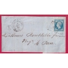 N°14 PC 923 CONCHEZ DE BEARN BASSES PYRENEES + BOITE RURALE K POUR PAU DEVANT DE LETTRE COVER