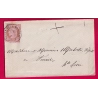 N°58 CAD TYPE 17 MONTFAUCON DU VELAY HAUTE LOIRE 1875 POUR DUNIERES LETTRE COVER