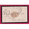 CAD TYPE 24 BIDART BASSES PYRENEES TAXE TAMPON 40 1873 BOITE RURALE A2 POUR ANTIBES ALPES MARITIMES  LETTRE COVER