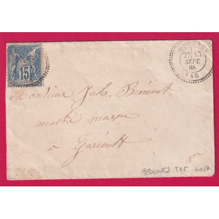 N°90 CAD TYPE 25 MEOUNES VAR INDICE 12 POUR GAREOULT LETTRE COVER