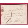 MARQUE P DE PARIS MANUSCRIT CURIOSITE 1825 POUR LILLE NORD LETTRE COVER