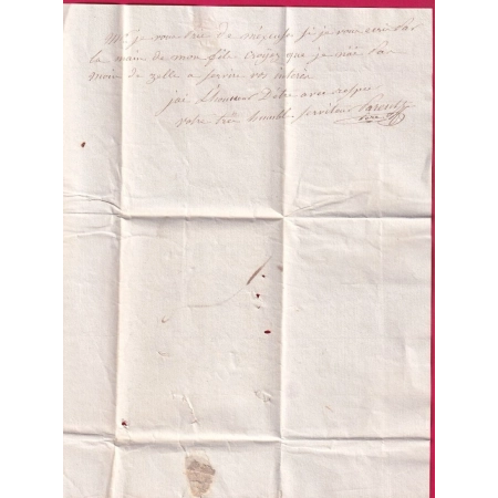 MARQUE P DE PARIS MANUSCRIT CURIOSITE 1825 POUR LILLE NORD LETTRE COVER