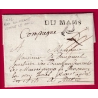 MARQUE RARE CAS DE REEXPEDITION 18EME DU MANS SARTHE 1772  + P COURONNE DE PARIS REEXP A COMPIEGNE OISE LETTRE COVER