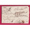 DOUBLE CURSIVE 72 ISLE ADAM BEAUMONT SEINE ET OISE EN PORT PAYE POUR PONTOISE INDICE 19 LETTRE COVER