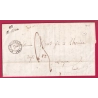 CURSIVE 63 MADIRAN + T15 MAUBOURGUET HAUTES PYRENEES POUR MUGRON LANDES 1847 INDICE 16 LETTRE COVER