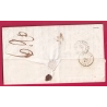 CURSIVE 63 MADIRAN + T15 MAUBOURGUET HAUTES PYRENEES POUR MUGRON LANDES 1847 INDICE 16 LETTRE COVER