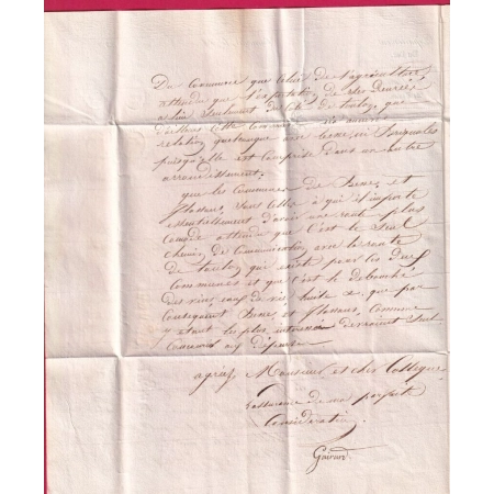 CURSIVE EN ROUGE 78 PIGNANS RARE NON SIGNALE POTHION DECIME RURALE DE CARNOULES TYPE 11 LE LUC POUR BESSE LETTRE COVER
