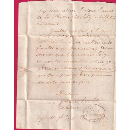 MARQUE P69P GY HAUTE SAONE 1814 INDICE 15 POUR GRENOBLE ISERE LETTRE COVER